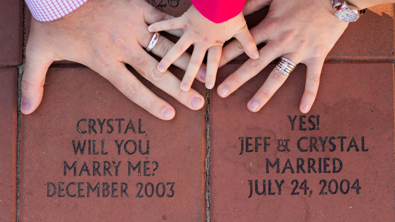 Bricks at the Crimson Promenade for Jeff and Crystal